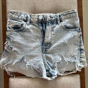 Distressed Denim Shorts